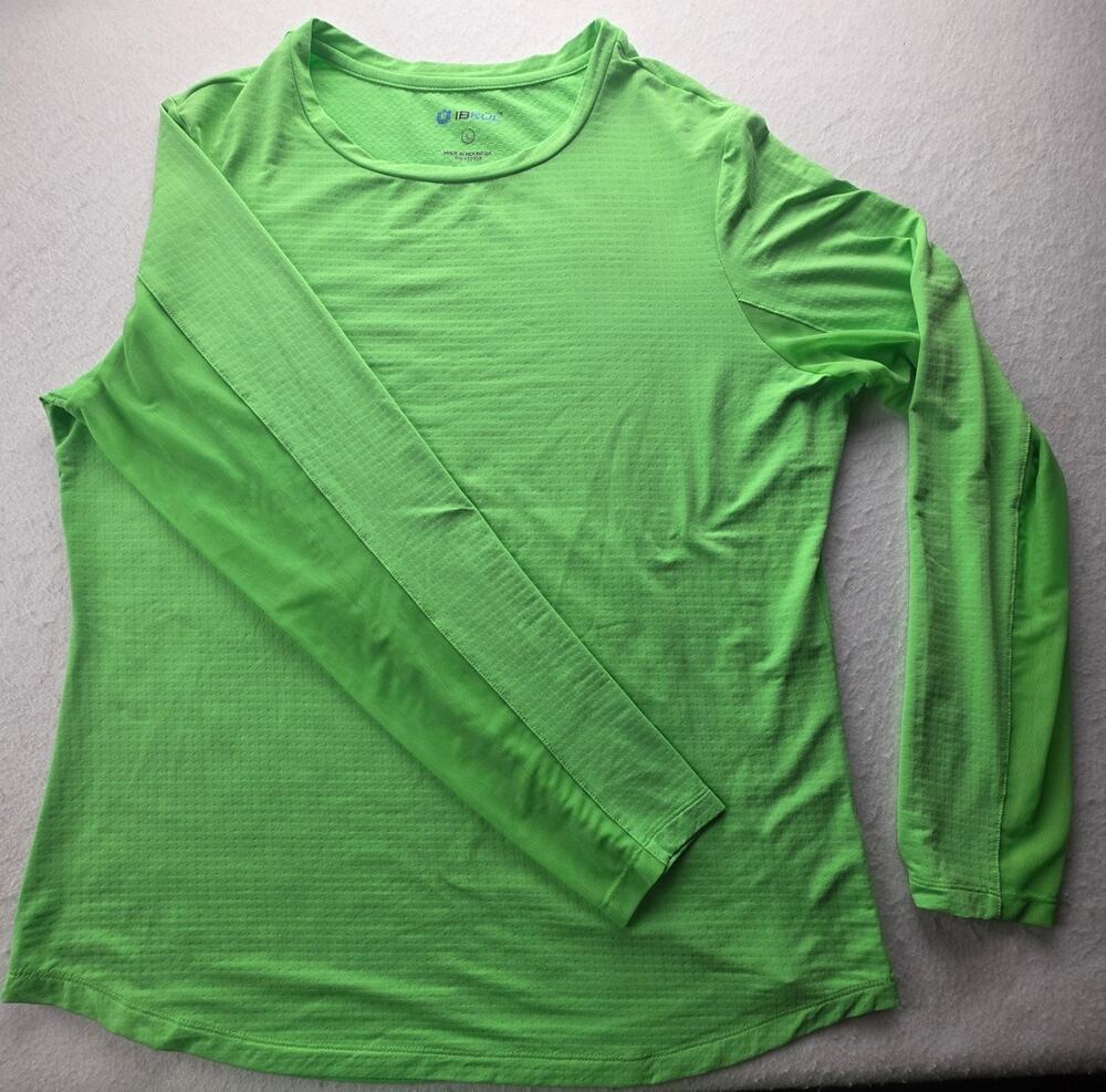 Ibkul Base Layer Lime Green Long Sleeve Large